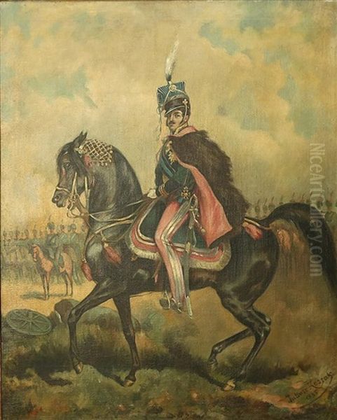 Ksiaze Josef Poniatowski Na Szumce Oil Painting by Juliusz Kossak