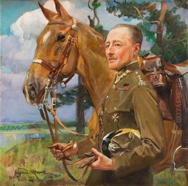 Colonel Konstanty Przezdziecki Oil Painting by Woiciech Ritter Von Kossak