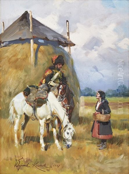 The Messenger Oil Painting by Woiciech Ritter Von Kossak