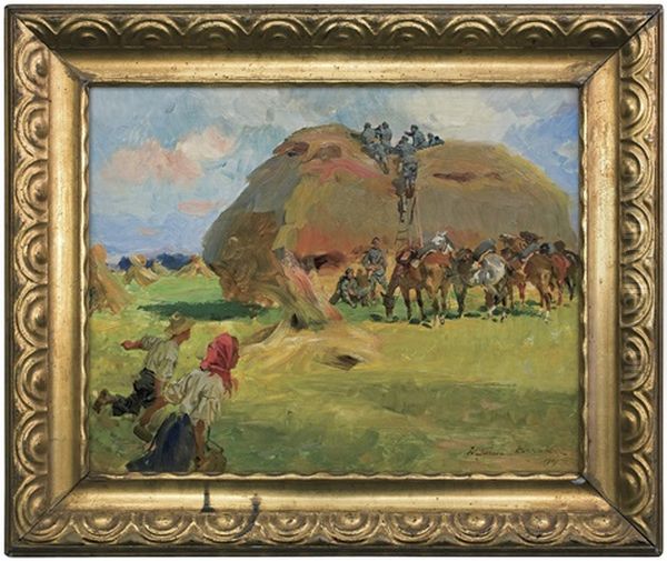 Cavalry Reconnaissance Oil Painting by Woiciech Ritter Von Kossak