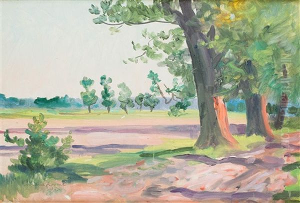 Pejzaz Oil Painting by Woiciech Ritter Von Kossak