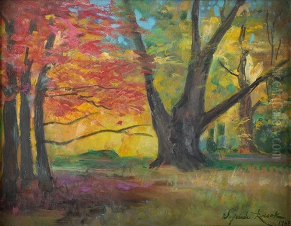 Pejzaz Oil Painting by Woiciech Ritter Von Kossak