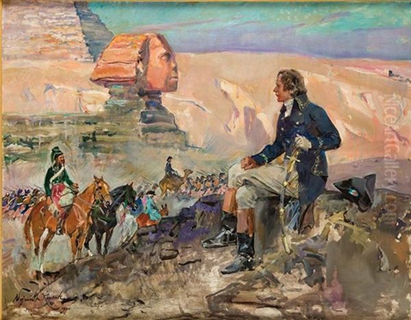 Sulkowski Pod Piramidami Oil Painting by Woiciech Ritter Von Kossak