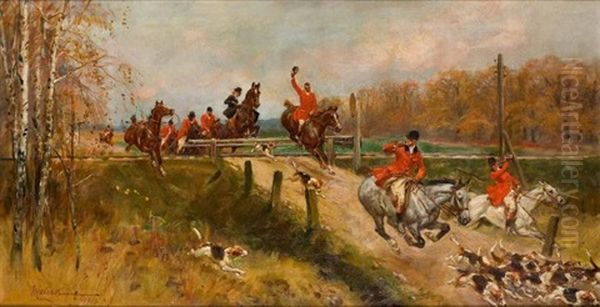 Pogon Za Lisem Oil Painting by Woiciech Ritter Von Kossak