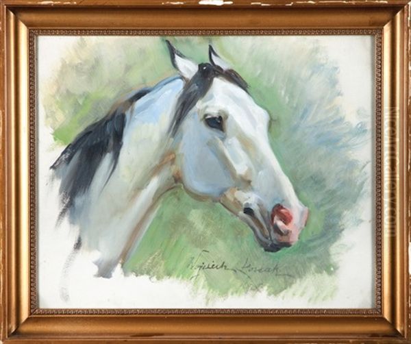 Glowa Konia Oil Painting by Woiciech Ritter Von Kossak
