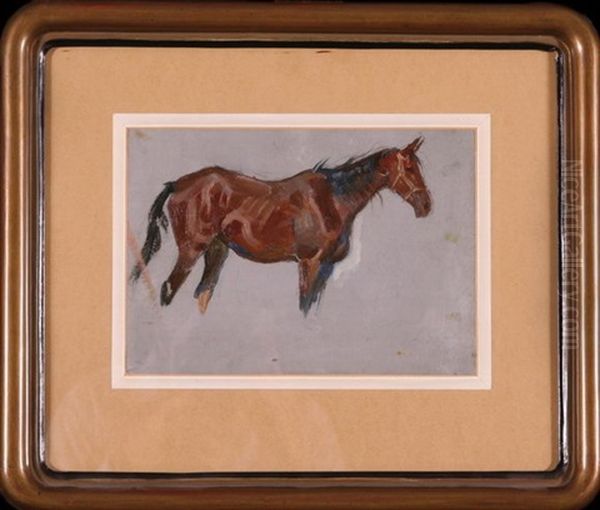 Szkic Konia Oil Painting by Woiciech Ritter Von Kossak