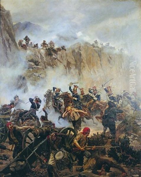 Samosierra Oil Painting by Woiciech Ritter Von Kossak