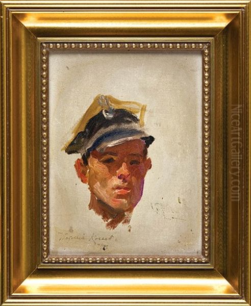 Portret Oficera Oil Painting by Woiciech Ritter Von Kossak