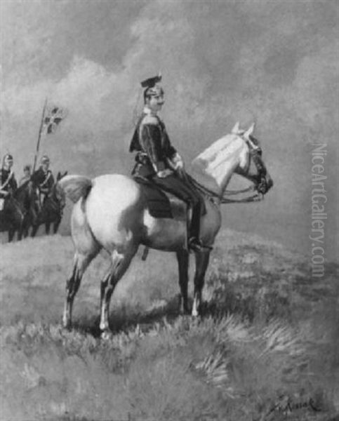 Kaiser Wilhelm Ii Oil Painting by Woiciech Ritter Von Kossak