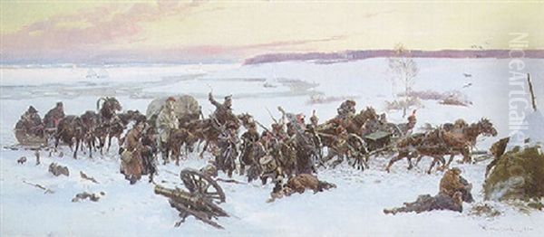 La Sinistre Mascarade Oil Painting by Woiciech Ritter Von Kossak