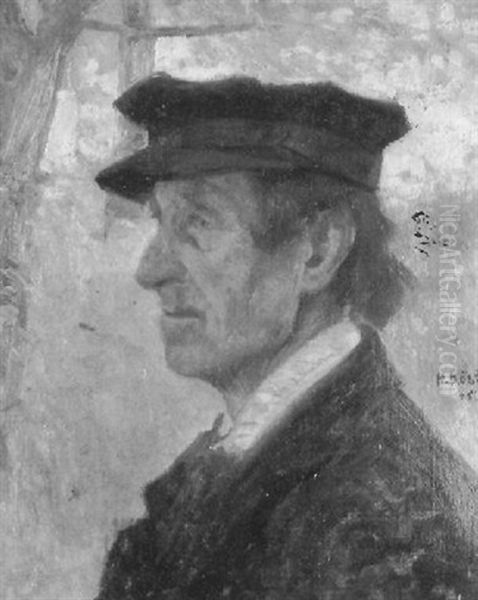 Moorbauer Oil Painting by Heinrich Koester