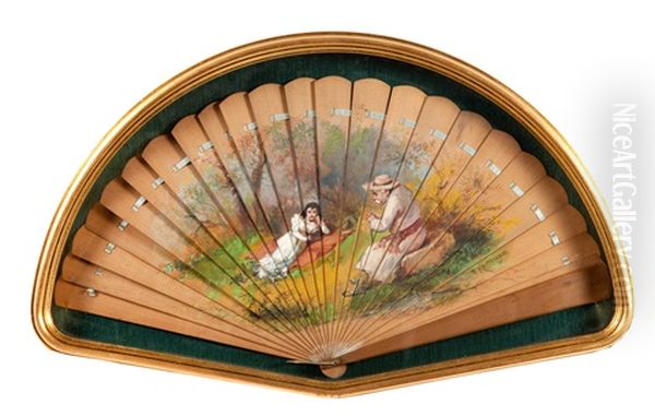 Scena Z Pana Tadeusza - Telimena I Sedzia Oil Painting by Franciszek Kostrzewski