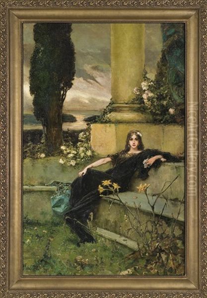 Afternoon Silence Oil Painting by Vasili Aleksandrovich Kotarbinsky