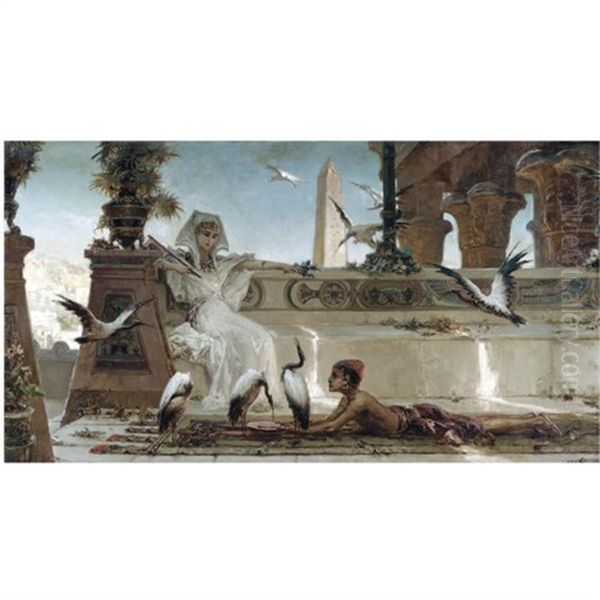 Cleopatra Oil Painting by Vasili Aleksandrovich Kotarbinsky