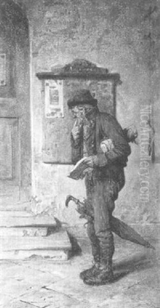 Vor Dem Amtszimmer Oil Painting by Hugo Kotschenreiter