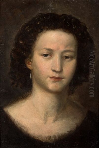 Portret Mlodej Damy Oil Painting by Aleksander Kotsis