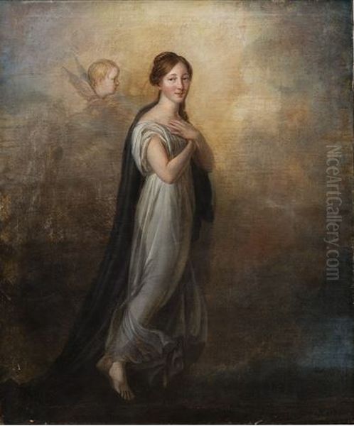 Allegoric Painting Of A Woman Oil Painting by Per Krafft the Younger