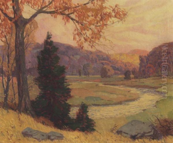 Autumn Paradise Oil Painting by Carl Rudolph Krafft