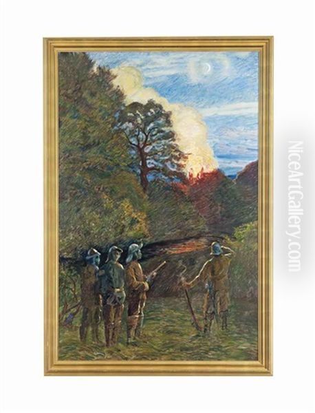 After The Battle Is Won Oil Painting by Johannes Kragh