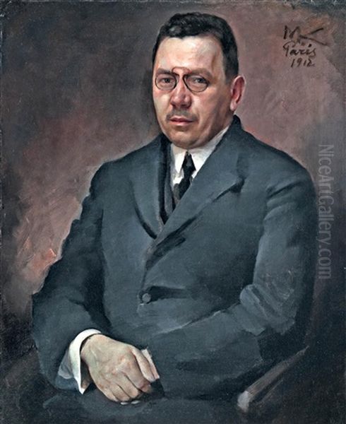 Ferfi Portre1912 Oil Painting by Miroslav Kraljevic