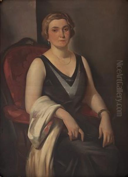 Portret Gospode Stanke Arkoslavetic Oil Painting by Vladimir Becic