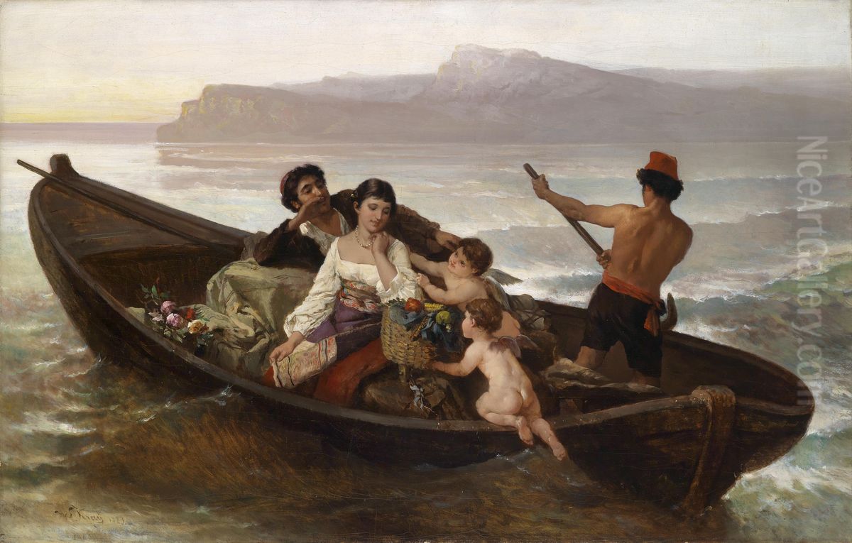 Liebesgefluster Oil Painting by Wilhelm Kray