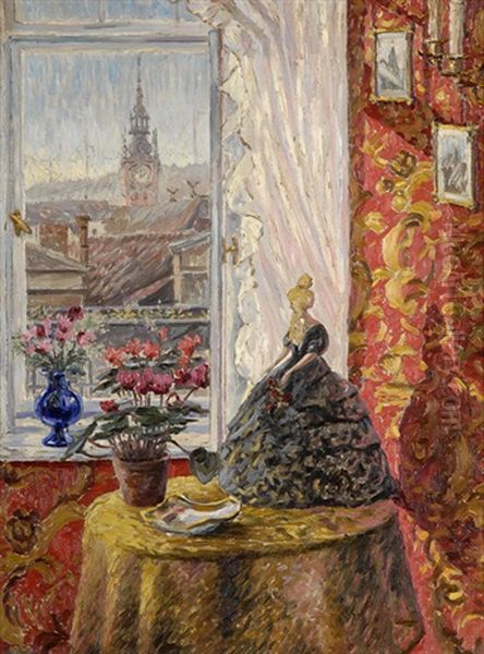 Blick Aus Dem Fenster (danzig) Oil Painting by Paul Kreisel