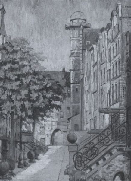 Strase In Danzig Oil Painting by Paul Kreisel