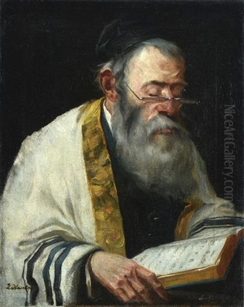 A Religious Figure Oil Painting by Lazar' Leibovich Krestin