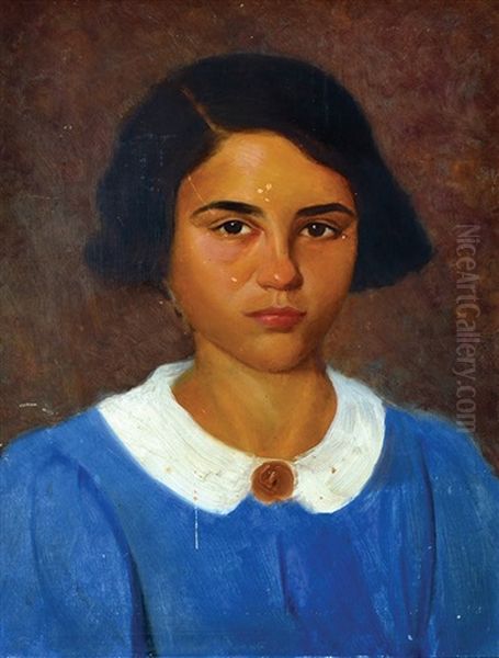 Tzipora Hefetz From Vienna Oil Painting by Lazar' Leibovich Krestin