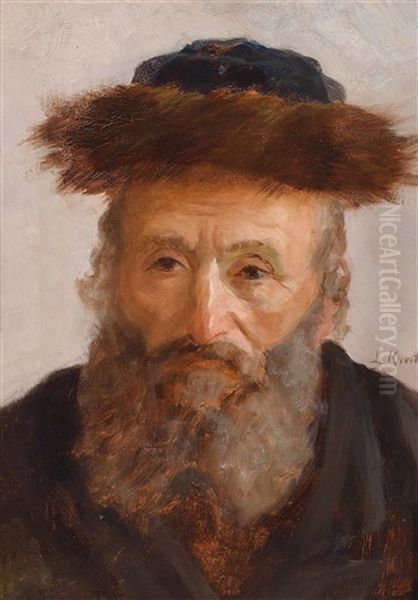 Rabbi Oil Painting by Lazar' Leibovich Krestin