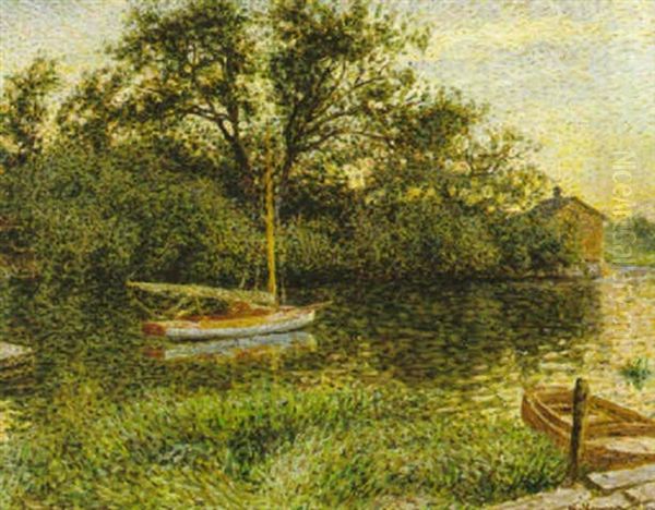 Sommar Vid Reimersholme Oil Painting by Nils Kreuger