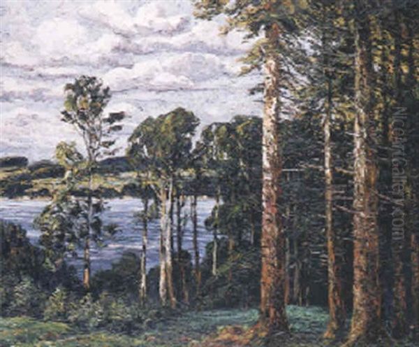 Blick Auf Den Starnberger See Oil Painting by Hugo (Emil Albert Hugo) Kreyssig