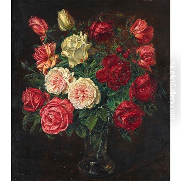 Rosenzauber Oil Painting by Hermann Gottlieb Kricheldorf