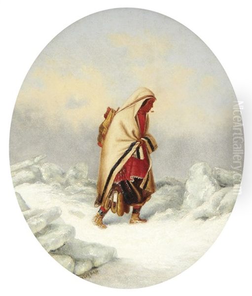 The Moccasin Seller Oil Painting by Cornelius David Krieghoff