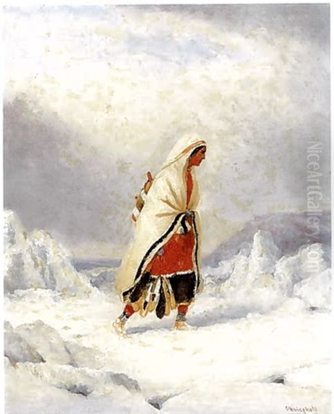 The Moccasin Seller Oil Painting by Cornelius David Krieghoff
