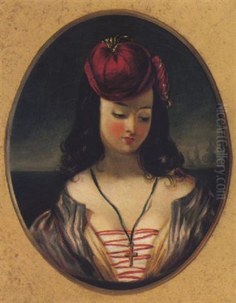 Portrait Of Louise Oil Painting by Cornelius David Krieghoff