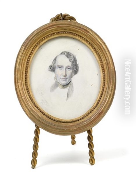 Bildnis Des Englischen Gesandten Gordon Oil Painting by Josef Nikolaus Kriehuber