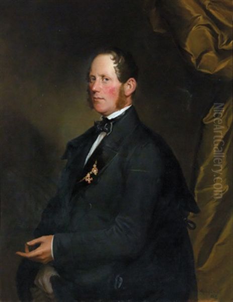 Bildnis Des Kaiserlichen Rates Willibald Edler Von Gunz Jr. Oil Painting by Josef Nikolaus Kriehuber