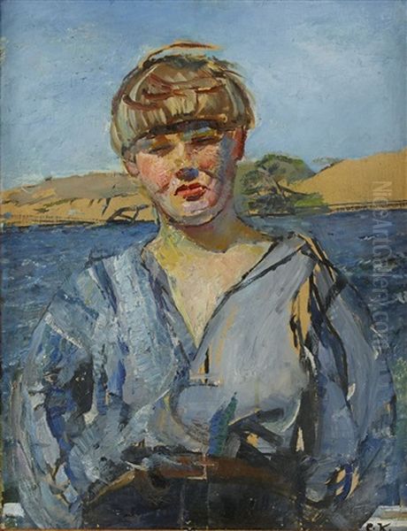 Nordenvind Oil Painting by Christian Krohg