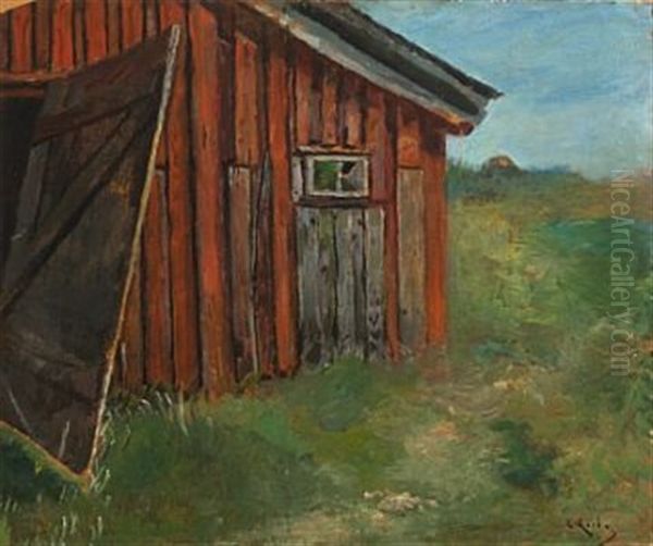 Rodt Uthus Oil Painting by Christian Krohg