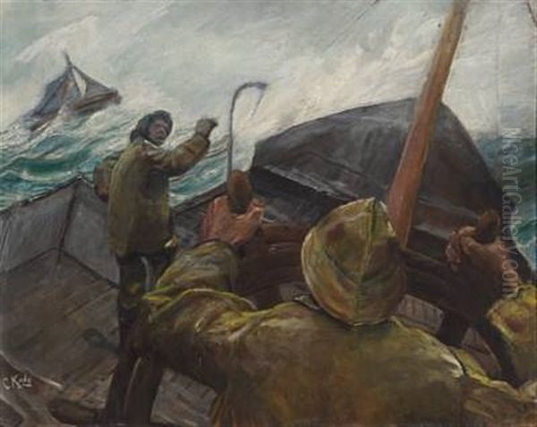 Rormannen Oil Painting by Christian Krohg