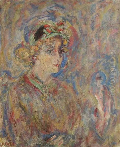 Femme Au Chapeau Oil Painting by Paul Kron