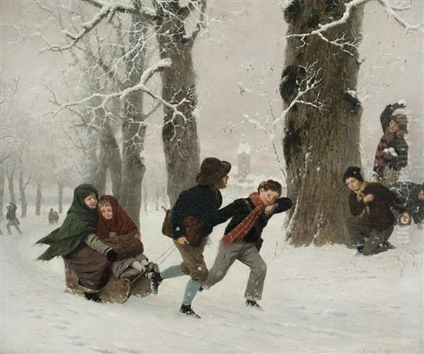 Angriff Aus Der Deckung Oil Painting by Carl Kronberger