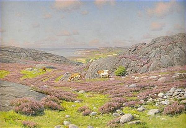 Motiv Fran Hallandska Nordkusten Oil Painting by Johan Fredrik Krouthen