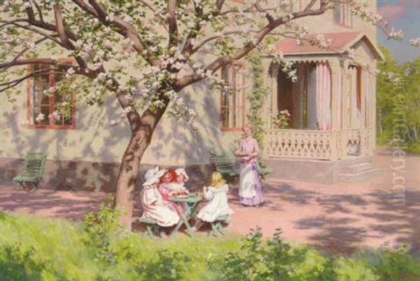 Saftkalaset Oil Painting by Johan Fredrik Krouthen