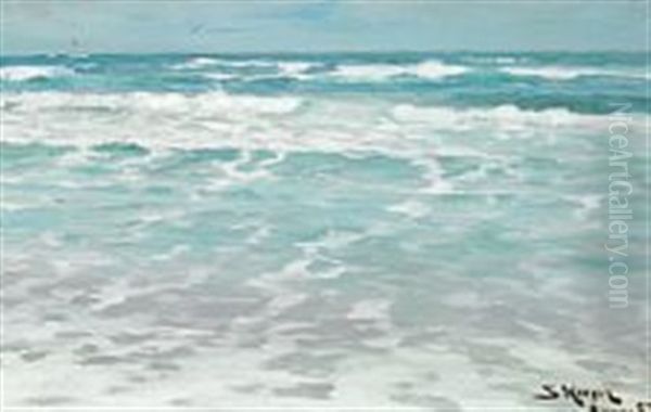 Seascape, Skagen Nordstrand Oil Painting by Peder Severin Kroyer