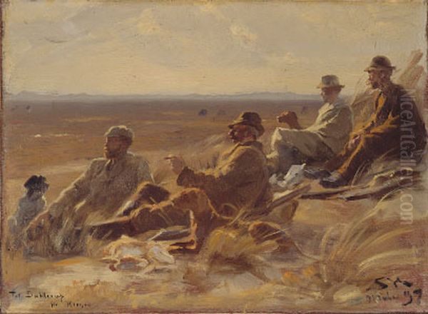 Skagens Jaegere Oil Painting by Peder Severin Kroyer