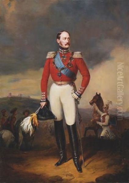 Portrait Of Nicholas I Oil Painting by Franz Kruger