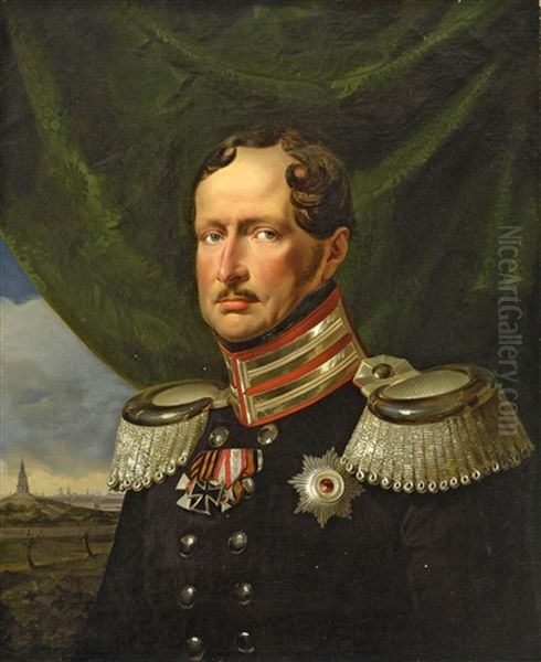Bildnis Konig Friedrich Wilhelms Iii. Von Preusen Oil Painting by Franz Kruger